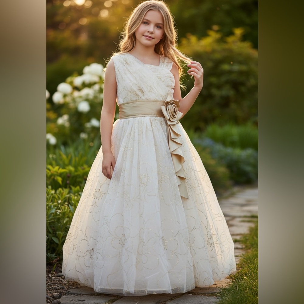 Gold Dress for girls My Michelle size 12